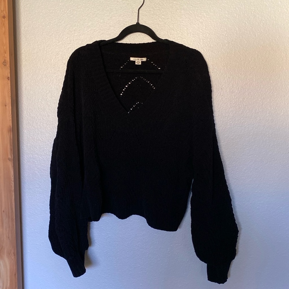 Cropped Bell Sleeve Sweater